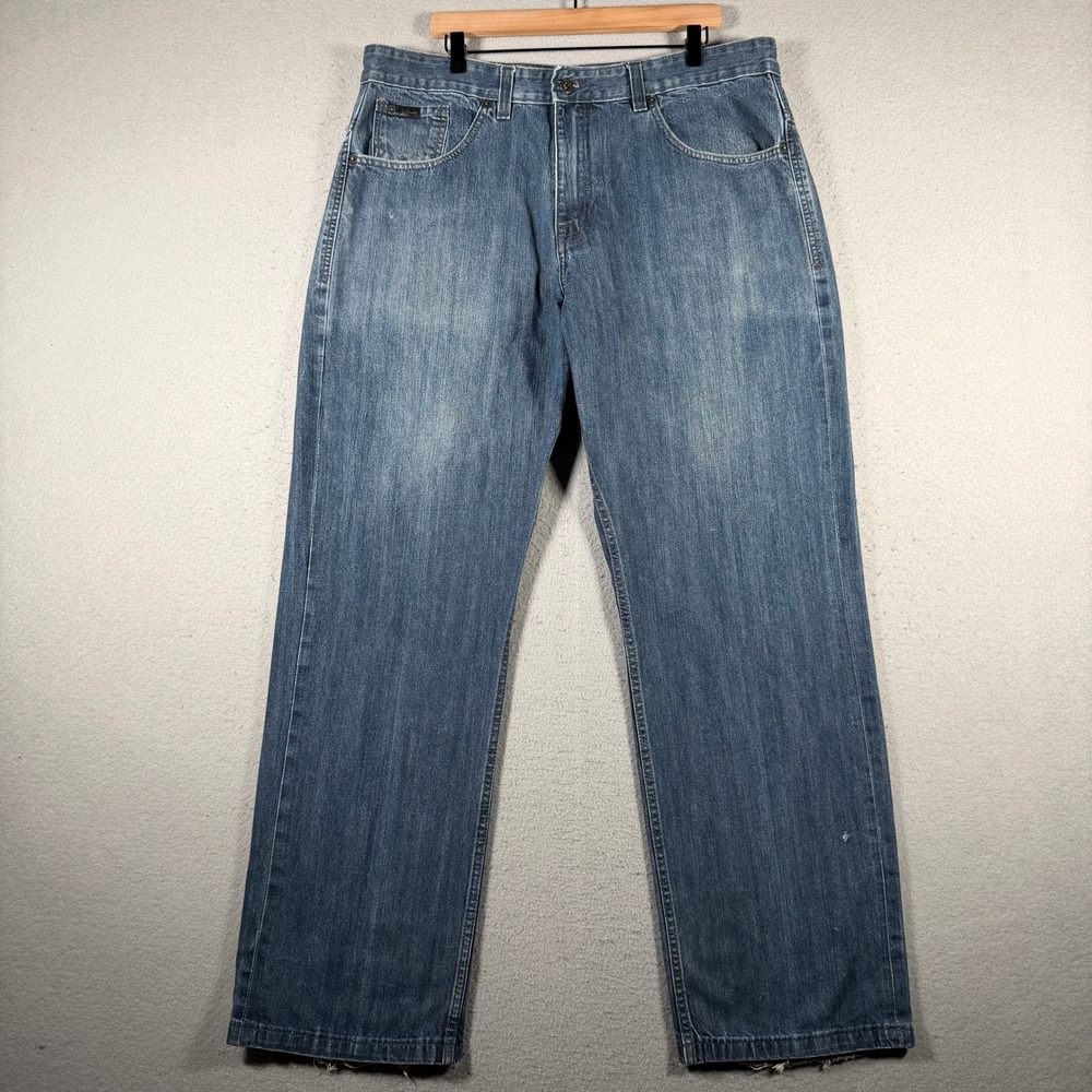 Vintage Rocawear Mens Original Fit Straight Leg Denim Jeans Blue 39x33 Y2K